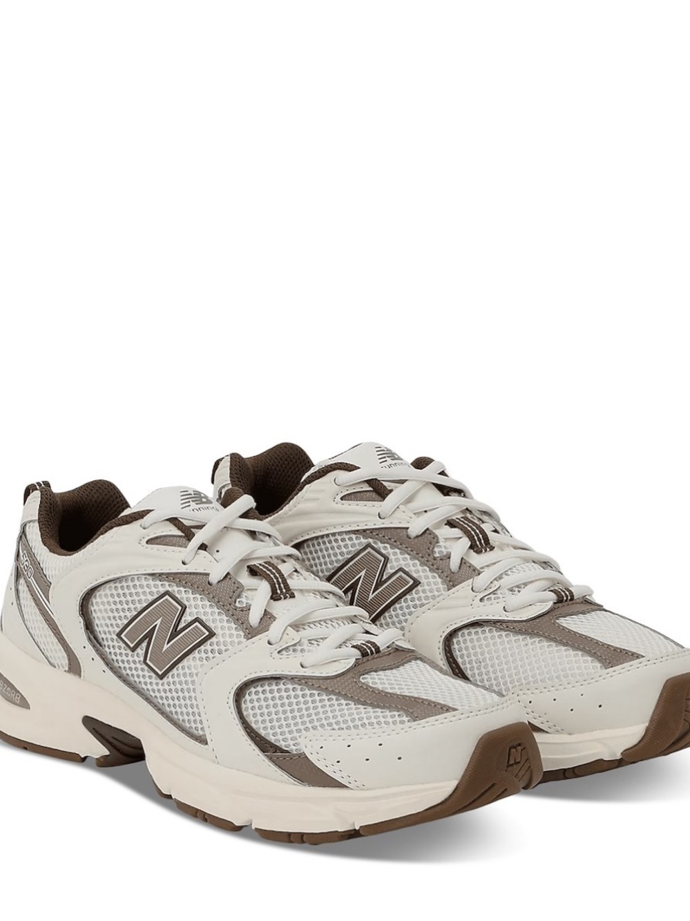 New Balance Sneakers 530 in White and Brown - Picture 1 of 2